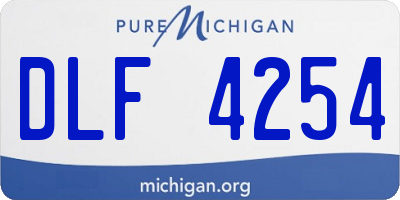 MI license plate DLF4254