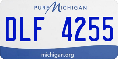 MI license plate DLF4255