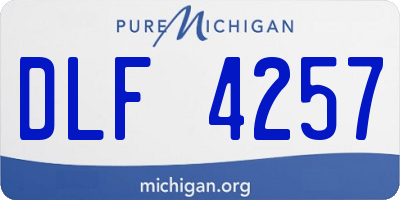 MI license plate DLF4257