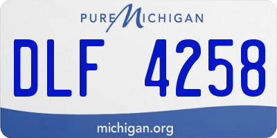MI license plate DLF4258