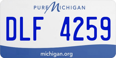 MI license plate DLF4259