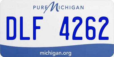MI license plate DLF4262