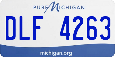 MI license plate DLF4263
