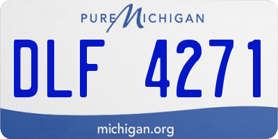 MI license plate DLF4271