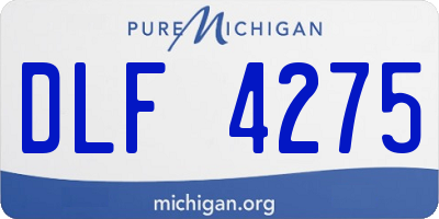 MI license plate DLF4275