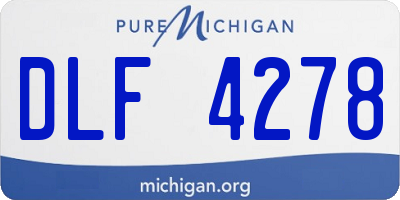 MI license plate DLF4278