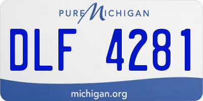 MI license plate DLF4281