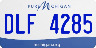 MI license plate DLF4285