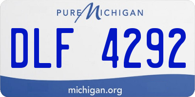 MI license plate DLF4292