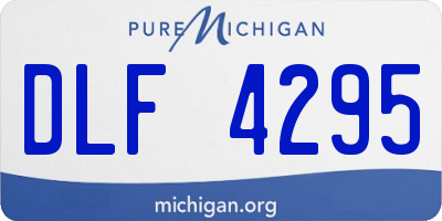 MI license plate DLF4295