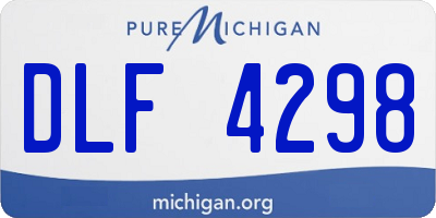 MI license plate DLF4298