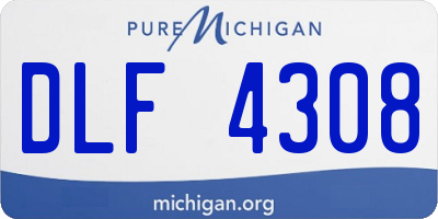 MI license plate DLF4308