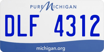 MI license plate DLF4312