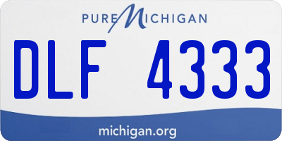 MI license plate DLF4333