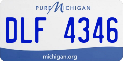 MI license plate DLF4346