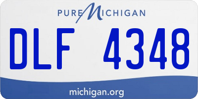 MI license plate DLF4348