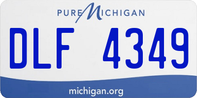 MI license plate DLF4349