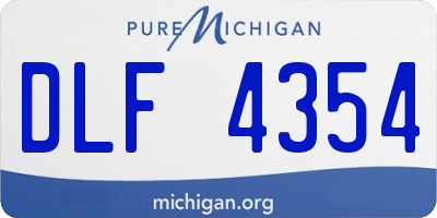 MI license plate DLF4354