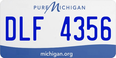 MI license plate DLF4356
