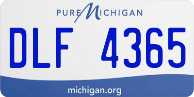 MI license plate DLF4365