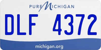 MI license plate DLF4372