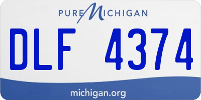 MI license plate DLF4374