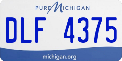 MI license plate DLF4375