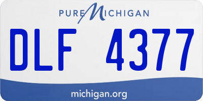 MI license plate DLF4377