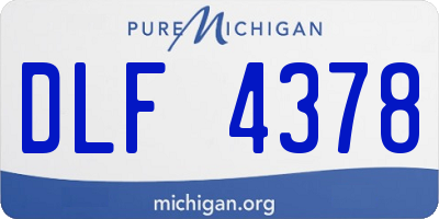 MI license plate DLF4378