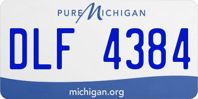 MI license plate DLF4384