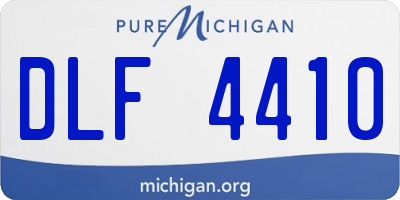 MI license plate DLF4410