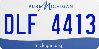 MI license plate DLF4413