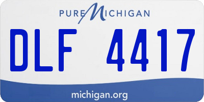 MI license plate DLF4417