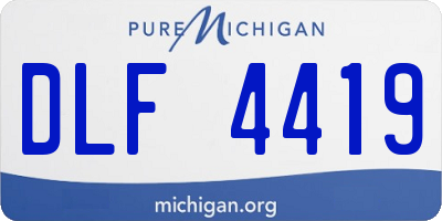 MI license plate DLF4419