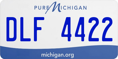 MI license plate DLF4422