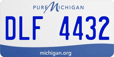 MI license plate DLF4432