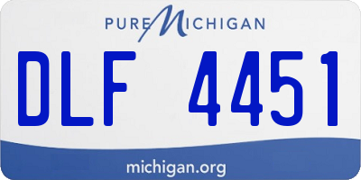 MI license plate DLF4451