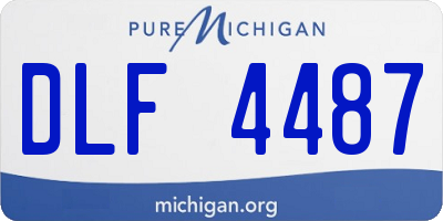 MI license plate DLF4487