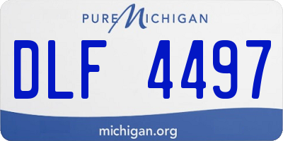 MI license plate DLF4497