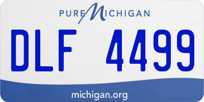 MI license plate DLF4499