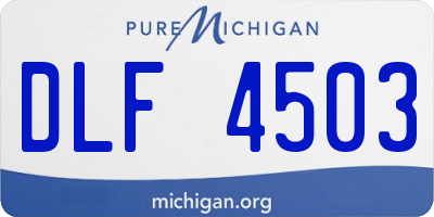 MI license plate DLF4503