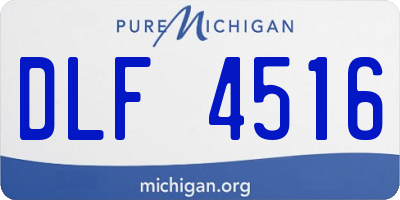 MI license plate DLF4516