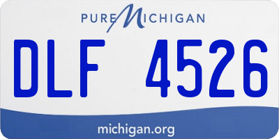 MI license plate DLF4526