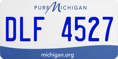 MI license plate DLF4527