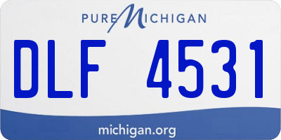 MI license plate DLF4531