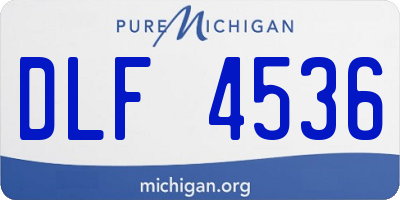 MI license plate DLF4536