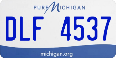 MI license plate DLF4537