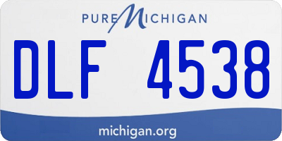 MI license plate DLF4538