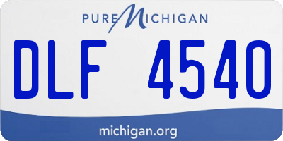 MI license plate DLF4540