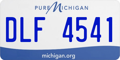 MI license plate DLF4541